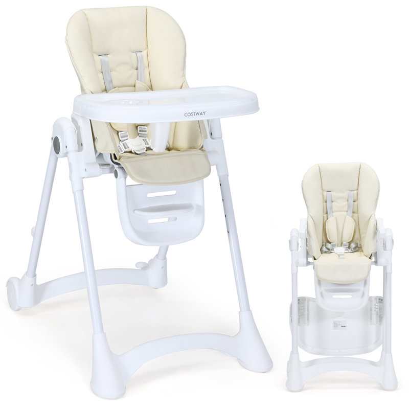 Kwabena High Chair, Beige/White