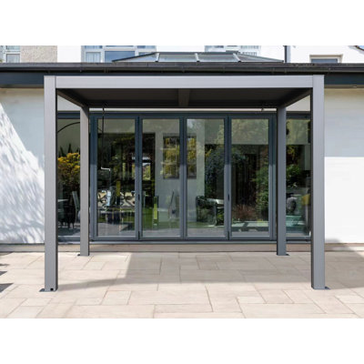 Aluminum Pergola with Galvanized Steel Louvers