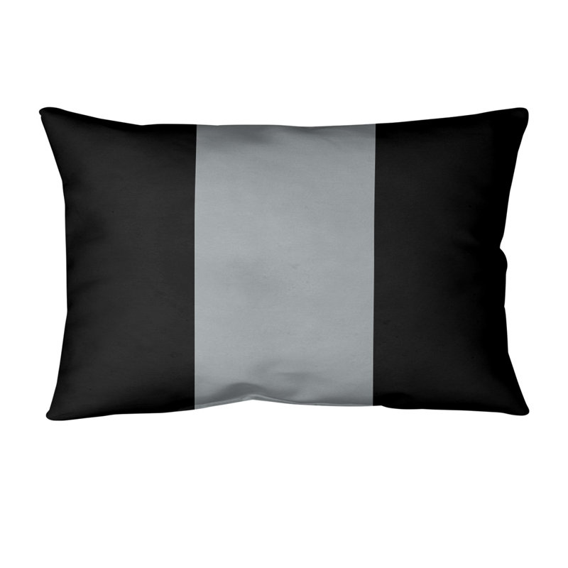 Housse de coussin lombaire Atlanta, Argent / noir, Las Vegas