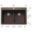 Liven SILGRANIT 33" L x 22" W Double Basin Drop-In/Undermount Kitchen Sink-1157363366