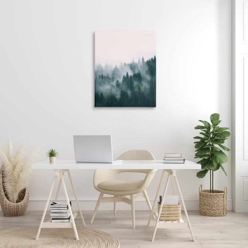 "Stupell Industries Misty Forest Trees", art mural sur toile par Sissi et Seb, H 40 po x l 30 po x P 1,5 po