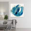 Tourbillons tourbillonnants d'harmonie bleue II, art mural contemporain abstrait-2011671135