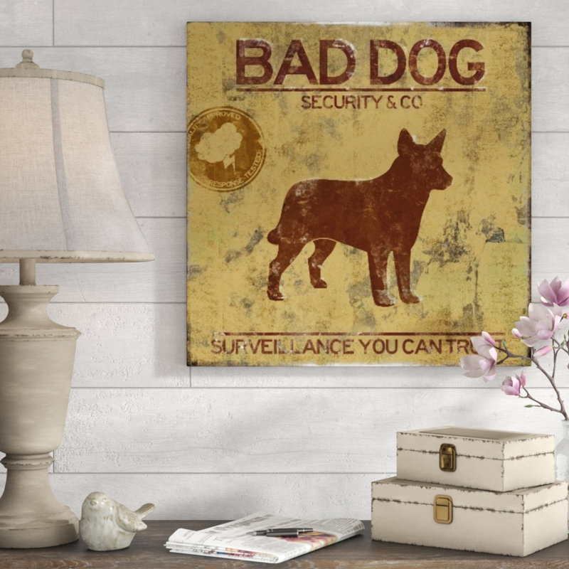 «Canine Sign IV» par Austin Beiv - impression, Couche de verre, H 24 po x l 24 po