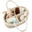 Panier de rangement en corde de coton pliable de petite taille avec séparateurs amovibles, rangement polyvalent pour chambre de bébé