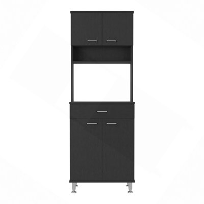 60 Kitchen Pantry With Countertop, Closed & Open Storage