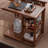 25.59" Brown Solid Wood Rectangular Coffee Table
