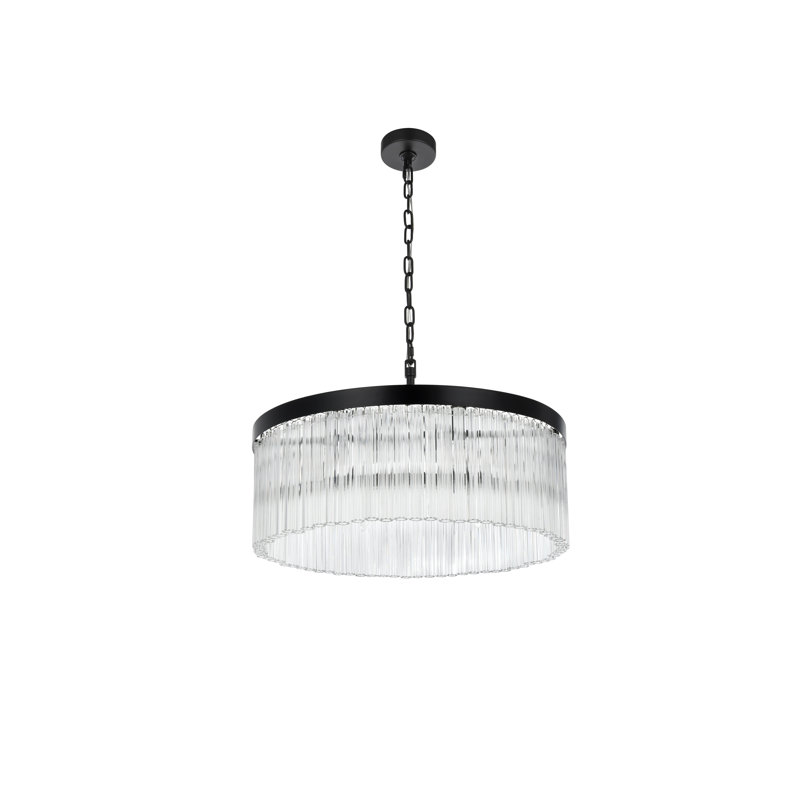 Lustre Lu 24 pouces , Noir, noir, noir, noir