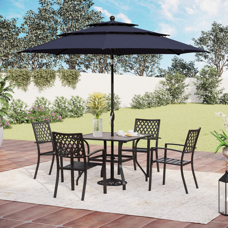 4 -Person 94cm Long Dining Set, Yes, Navy