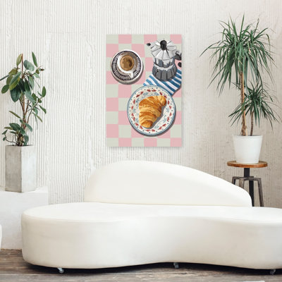 Affiche murale contemporaine « Petit-déjeuner français chaleureux »