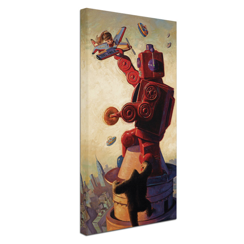 Robo King Red Canvas Art by Eric Joyner