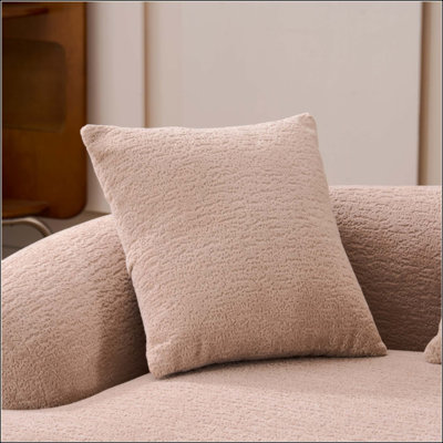 Canapé à compression, canapé courbé de style moderne pour petits espaces et appartements, chenille 30D sans assemblage, 3 coussins décoratifs