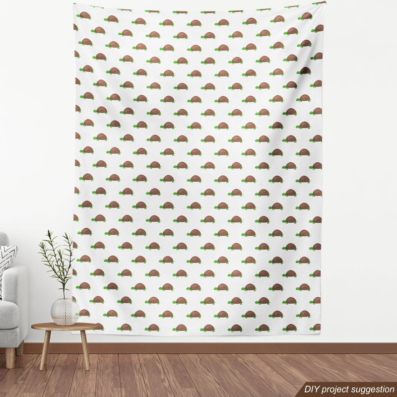 Tissu décoratif tortue, l 58 po x L 108 po