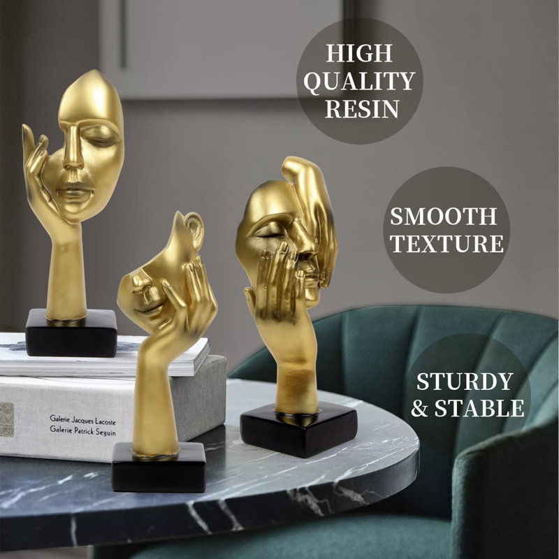 Celiana People Statue, Gold/Black