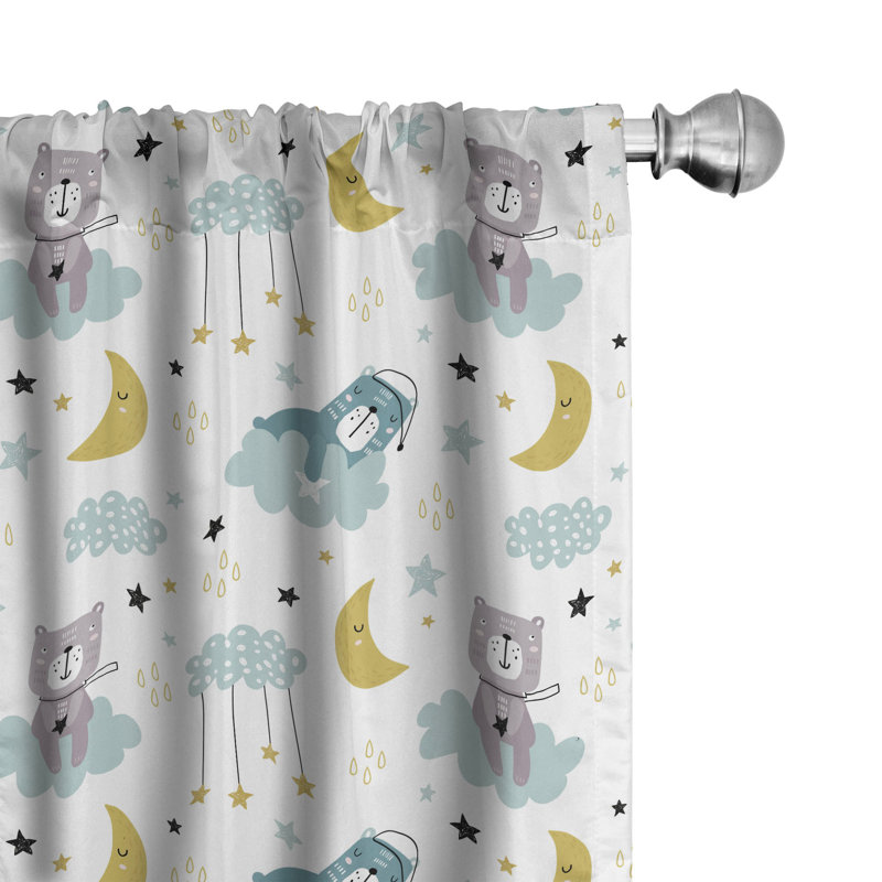Semi-Sheer Rod Pocket Curtain Panels, 28" x 84"
