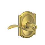 Accent Bronzed Bed & Bath Privacy Door Lever with Camelot Trim