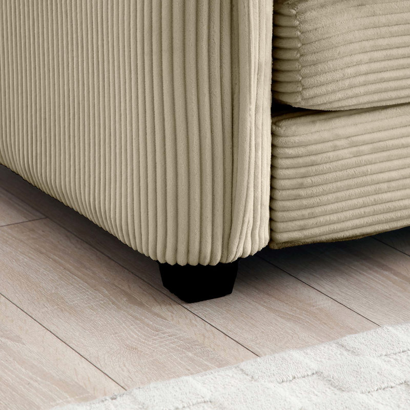 Tan Corduroy Lounge Chair, Matches Multiple Sofas, Comfy Fabric Footstool In Tan, Suits, Tan