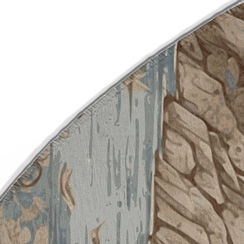 Noble Ascent Indoor And Outdoor Area Rug, Round 5'