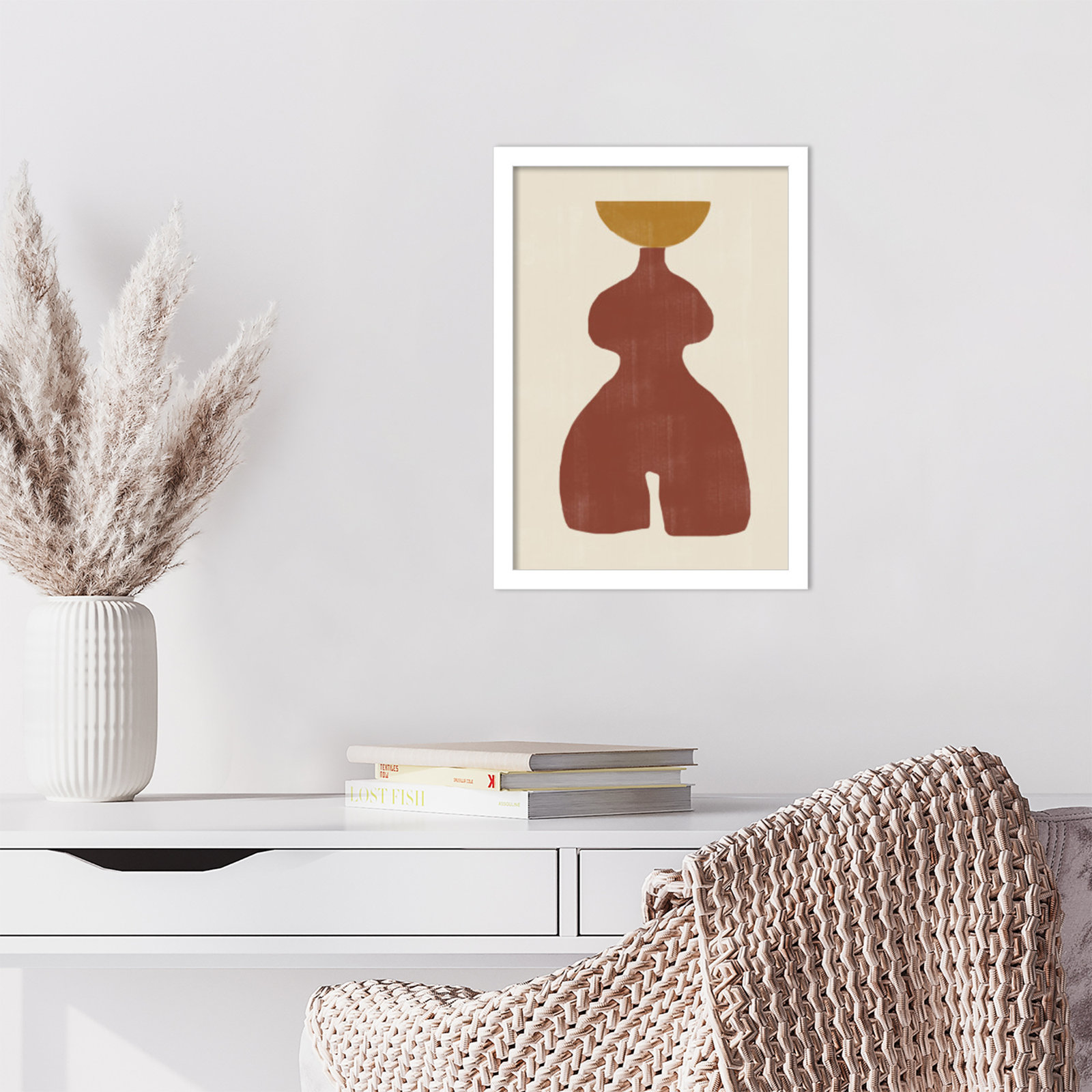 Rockingham "Vase No. 11" Print, White, 17" H x 12" W