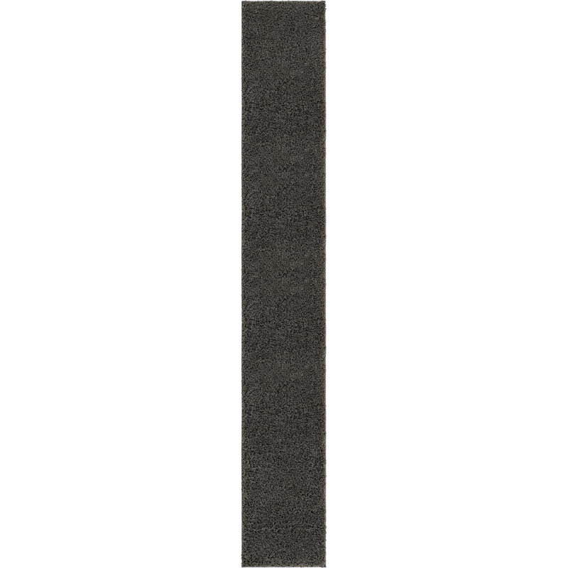 Tapis gris foncé , Tapis de couloir 2 pi 6 po x 16 pi 5 po