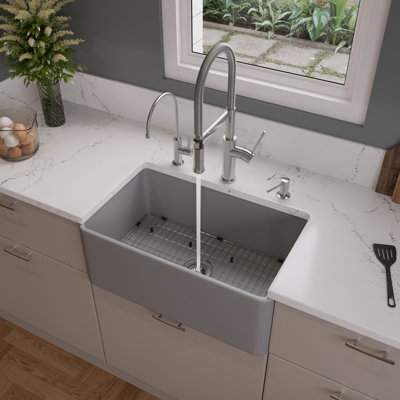 30'' L Single Bowl Fireclay Kitchen Sink
