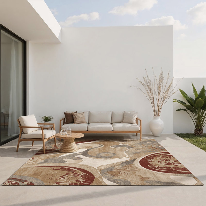 Tapis intérieur et extérieur Crystalline Sands, Rectangle 1 pi 6 po x 2 pi 6 po