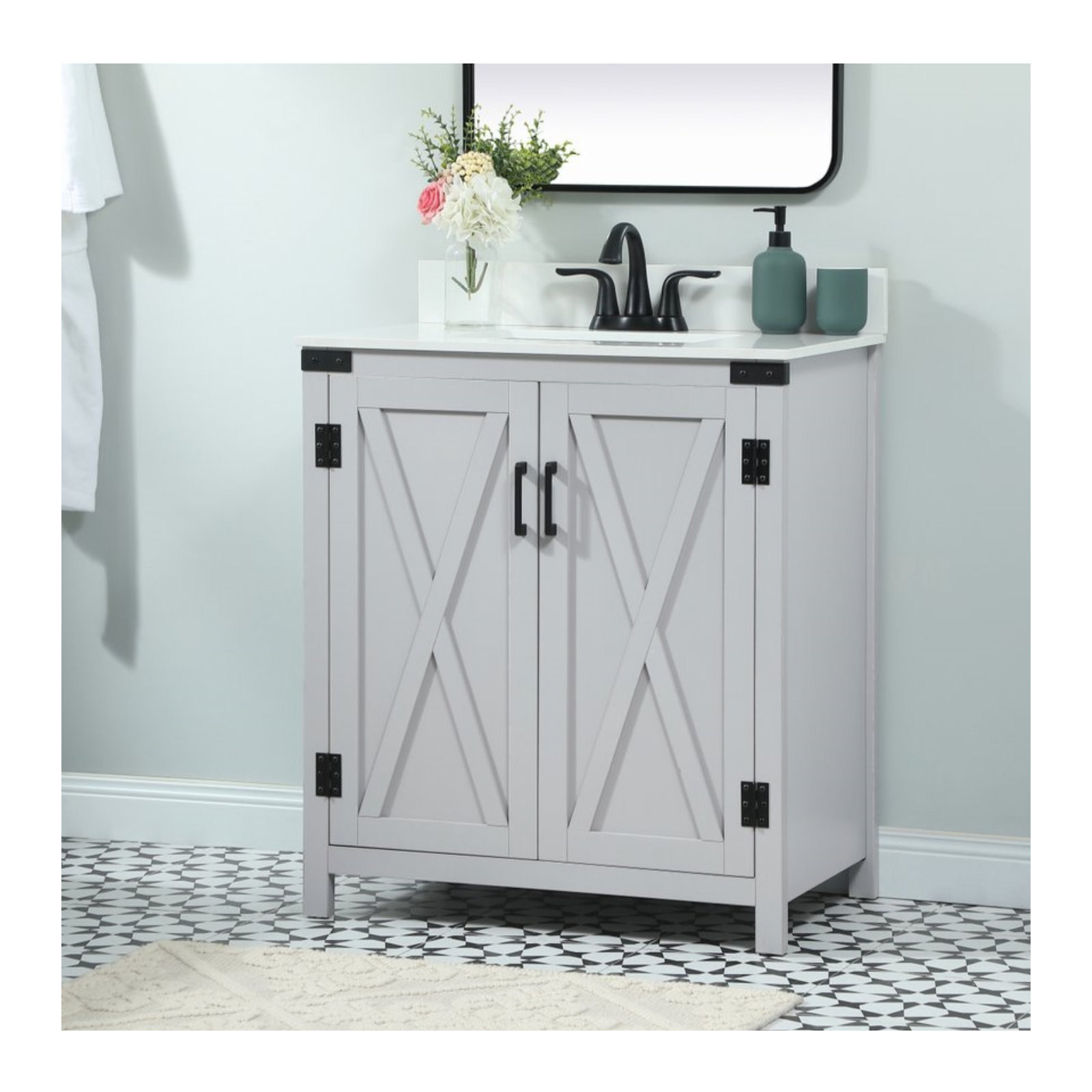 Slayton 30'' Single Bathroom Vanity, Gray