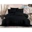 Ensemble de housse de couette très élégante, couleur anthracite, 78,7 po x 86,6 po | 80% coton / 20% polyester, densité de tissage 229 | Comprend 2 taies d'oreiller (31,5 po x 31,5 po) | Lavable à la machine, douceur luxueuse pour un confort ultime-169555345-169555353