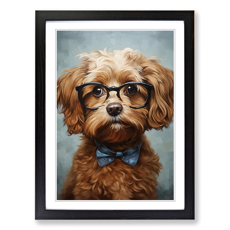Single Picture Frame Print on Wood, 46cm H x 34cm W, Black Framed