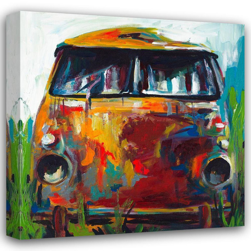 «Dakota Fields Beauchamp, Andy», reproduction d'art sur toile tendue sous le titre «Retro Love Bus», H 37 po x l 36 po