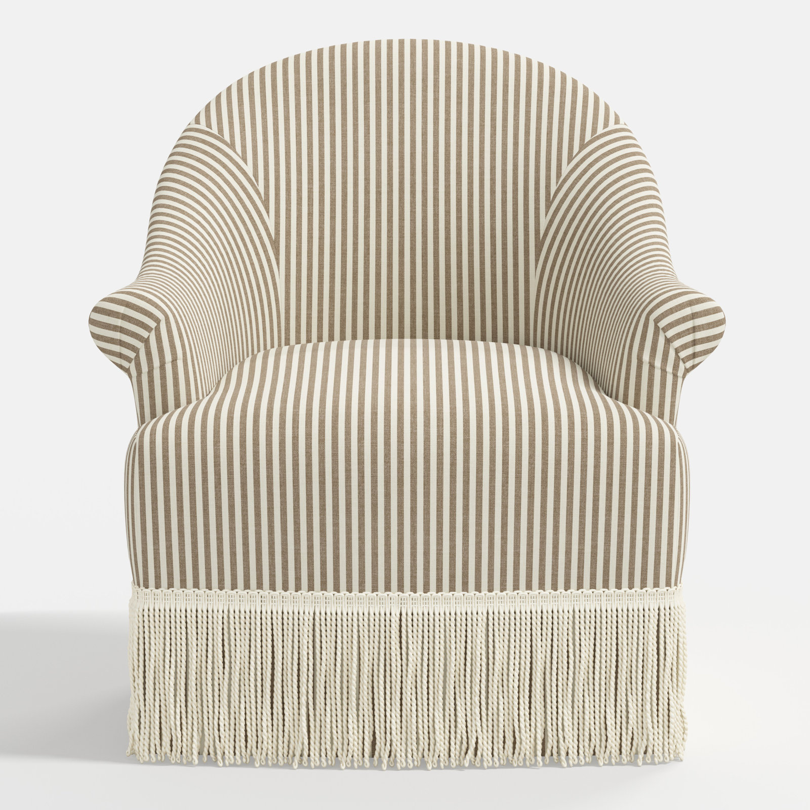 Marie Swivel Chair, Jane Stripe Burlap