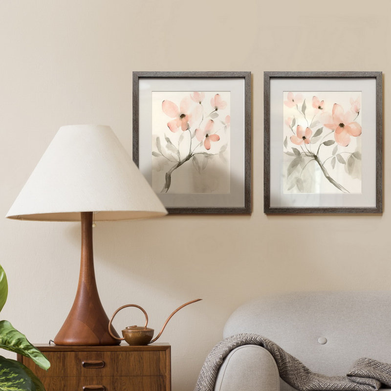 Dogwood Dream I-ensemble de 2 reproductions d’art encadrées sur papier