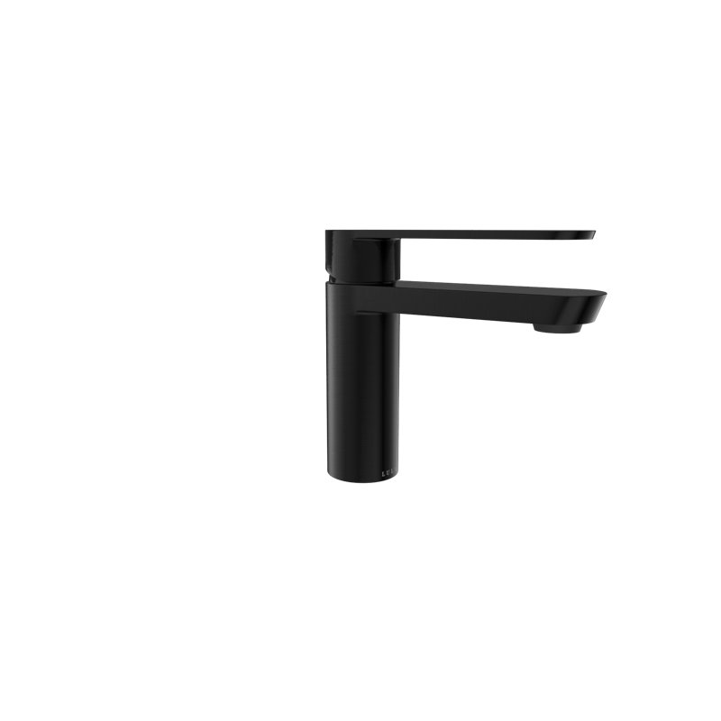 Robinet de salle de bain monotrou avec drain Lulani Yasawa, Noir acier