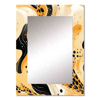 Sharlize, impression de guépard moderne orange et noir - reproduction unique de miroir animal
