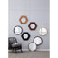 Miroir mural en bois de manguier de style transitionnel avec cadre en bois de manguier massif pour salle de bain, console de vestibule posée contre le mur
