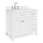 Meuble-lavabo simple 36 po avec plateau en quartz blanc Macnair-85363980