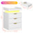 Led Nightstand With Charging Station & Usb Ports, 3-drawer Bedside Table With Adjustable Rgb Led Lights, High-gloss Modern Nightstands For Bedroom, White-1252647483