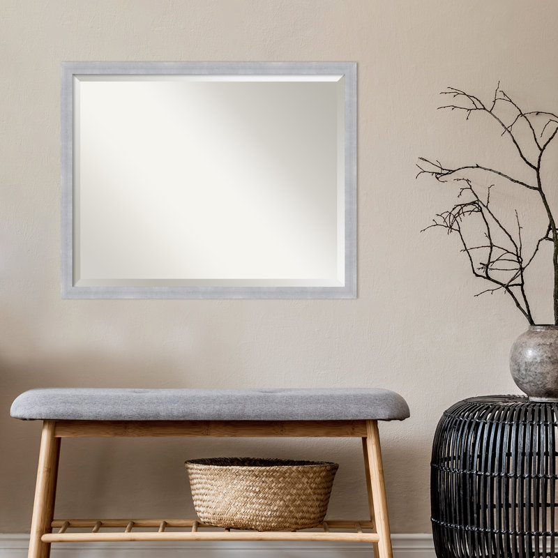 Hoyer Flat Wall Mirror, 24" x 30", White
