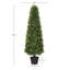 Topiaire artificiel, faux arbuste en pot en plastique noir-728354304-673287581