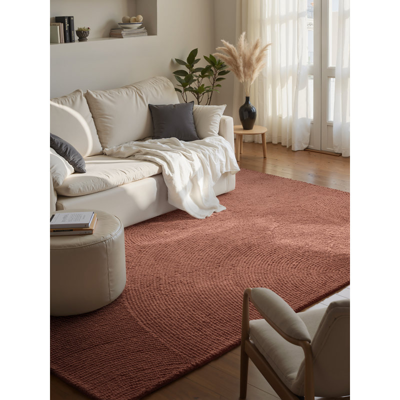 Calmio - Wool Rug by Hanse Home - Natural Living Room Rug Round, Hand-Tufted Wool Hygge, Scandinavian Living Room, Bedroom, Dining Room, Hallway