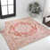 Lesak Ornate Medallion Machine-Washable Orange/Cream Rug
