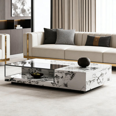 Petite table basse avec rangement en ardoise