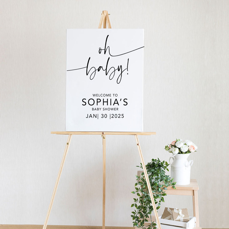 Minimal Oh Baby! - Impression sur toile sans cadre, Oui