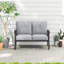 Dorisann Outdoor Metal Loveseat Coffee-112398590