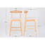 Tabourets de comptoir en bois massif de style moderne Mid-Century 24 po, tabourets de comptoir rembourrés avec pieds en bois pour îlot de cuisine Bar (structure naturelle et coussin beige)-1865821148