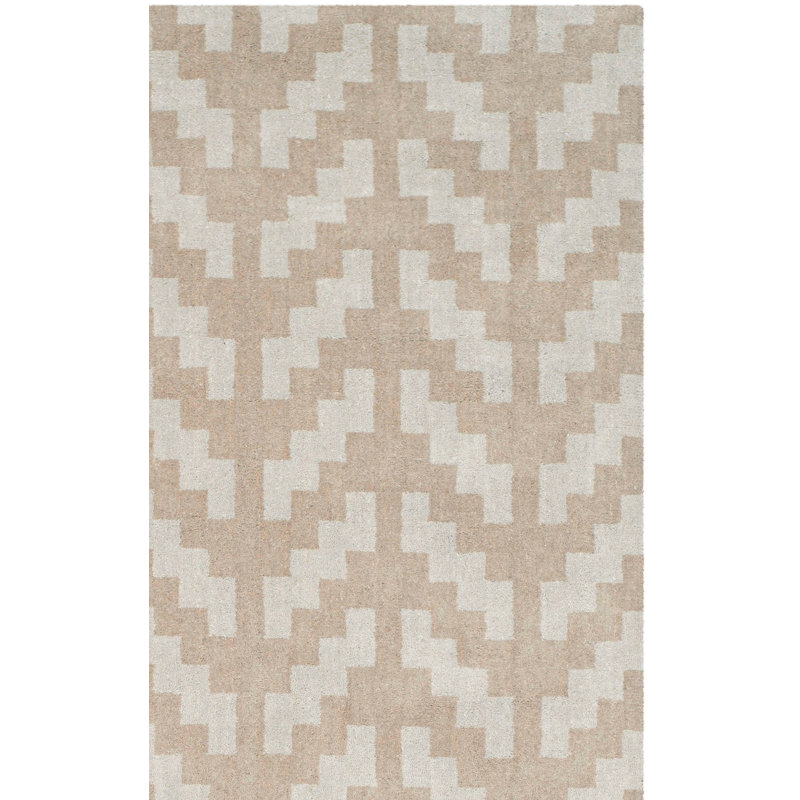 Sanyla Hand Tufted Wool Geometric Rug, Rectangle 2' x 3'