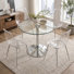 Modern Glam Tempered Glass 5-Piece Dining Set for Small Area