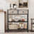 Narrow Console Table With 2 Fabric Drawers, Small E...