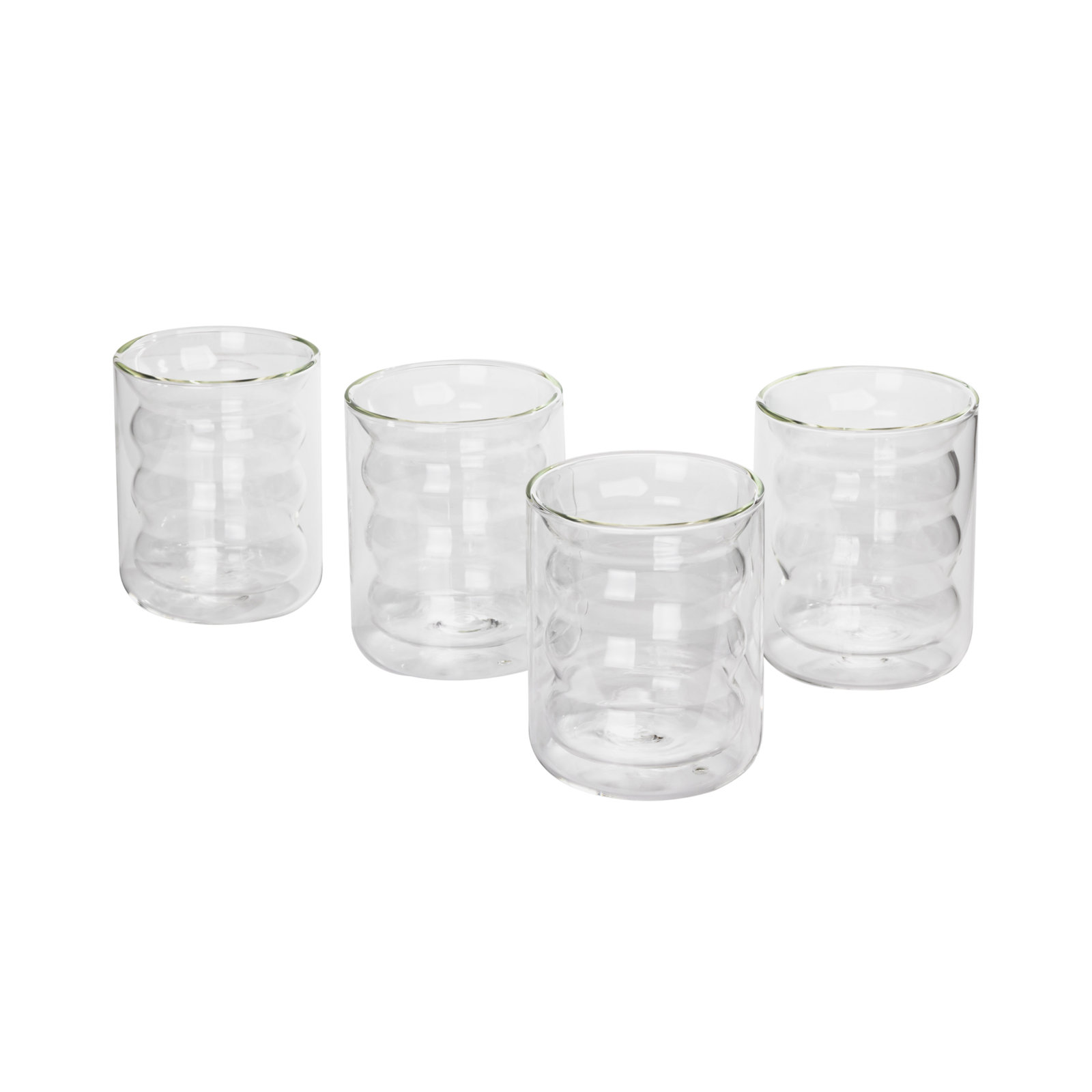 Vigo Ribbed Drinking Glass, Clear