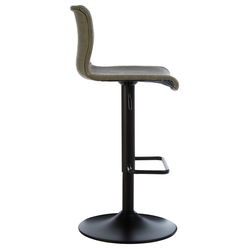 Maleya Swivel Upholstered Adjustable Height Counter Stool with Metal Frame