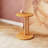 Wooden C-Shaped End Table – Round Top Minimalist Style